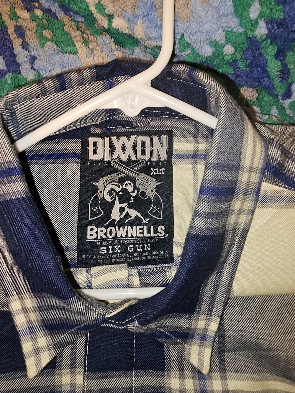 DIXXON Blue and White Plaid Button-Down Shirt Hard To Find In This Condition